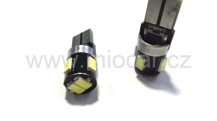 T10 LED žárovka, CANBUS bílá, 2KS
