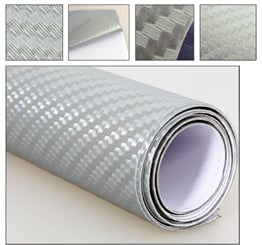 Karbon folie  3D  152x180 cm stříbrná  - Carbon folie 3D 152x180 cm stříbrná 