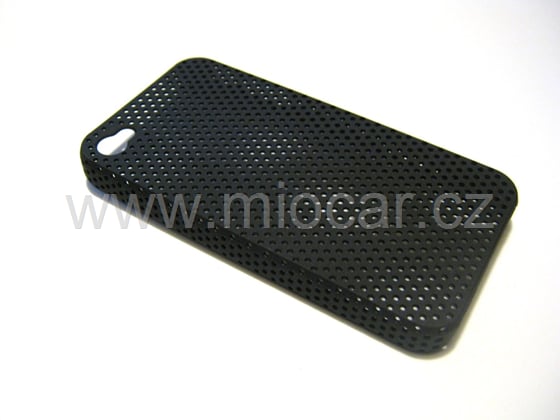 Zadní kryt   iPhone 4 / 4GS děrovaný černý