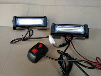 COB PREDÁTOR, LED stroboskopy 2x panel oranžový 12-24V - sada