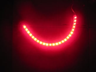LED pásek / Strip čelní - FLEXIBILE 24cm červený - led strip , lediodový pásek červená  barva (7).JPG