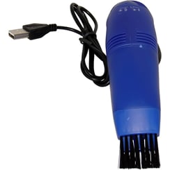 Vysavač na klávesnici USB modrý - Díky napájení z USB rozhraní není zapotřebí žádný externí napájecí zdroj. To je vhodné například při cestování.