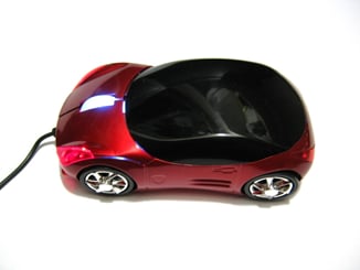 USB myš auto k PC optická tuning svítící červená - Operační systém: : WIN 98/ ME/ 2000, XP, Vista, Win 7