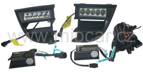 Denní svícení Škoda Octavia 2009- - Světla DRL pro automatické denní svícení s LED pro pro Škoda Octavia II verze 2009- (po faceliftu).JPG