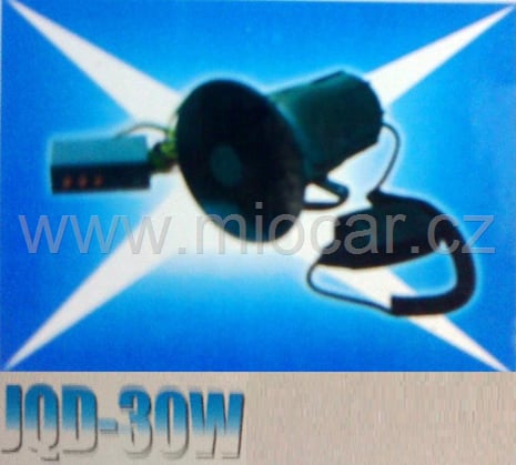 Megafon s mikrofónem do auta na 12V - siréna JQD 30 W 3 tóny ovl. panel