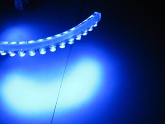LED pásek  / Strip čelní - FLEXIBILE 24cm modrý - led strip , lediodový pásek modrá  barva (6).JPG