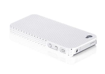 Zadní kryt iPhone 4 / 4GS děrovaný bílý - Výseky pro tlačítka a zdířku nabíjení, děrovaný kryt iPhone 4G.