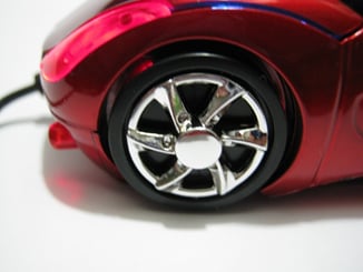 USB myš auto k PC optická tuning svítící červená - vhodná jako dárek pro automobilové nadšence