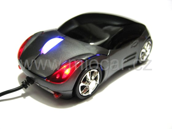USB myš auto k PC optická tuning svítící grafitová