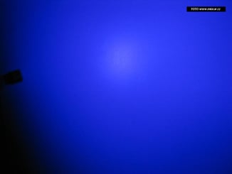 LED SMD žárovky bezpaticové  12V T10 2ks modrá - Real foto SMD T10 modrá barva.JPG