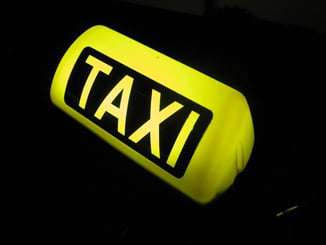 Taxi transparent na střechu magnetický 12V, LED podsvícený - LED m 252