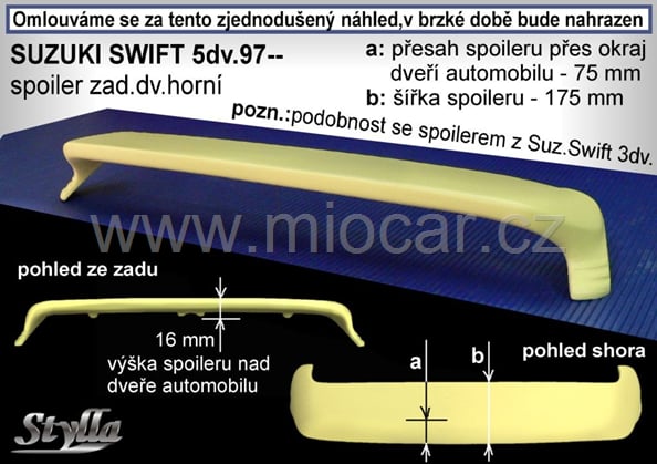 Suzuki Swift 5D křídlo - štít 97