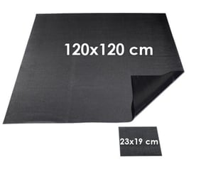 Podložka protiskluzová 120x120cm + 23x19cm - Protiskluzové koberečky do 2 KS.     Drží předmety na svém místě, lze podle potřeby zastřihnout na požadovanou velikost a tvar.