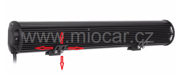 LED off-road pracovní světlo COMBO 40 LED 120W, 16x60° spodní úchyt - ger