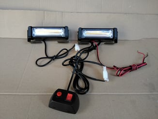 COB PREDÁTOR, LED stroboskopy 2x panel oranžový 12-24V - 2x led panel, ovladač
