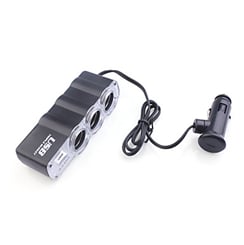 Roztrojka zásuvky auto zapalovače s USB WF - Adaptér, redukce do autozapalovače WF-0120 3x12V + USB 5V 500mA  s kablem. (2)