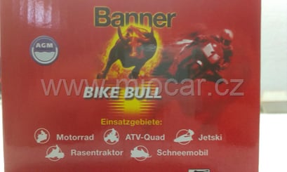 Baterie 12V 3Ah Banner BIKE BULL AGM - Banner BIKE BULL AGM 50412 YTX5L-BS 12V 4Ah 55A