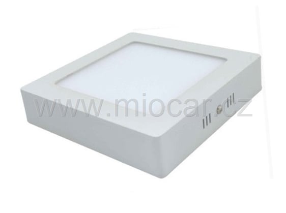 Stropní LED panel 12W, hranaté, teplá bílá