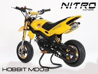 Minibike motard Hobbit Nitro žlutá - minimotard Hobbit Nitro 49 ccm Miocar.cz (7).jpg