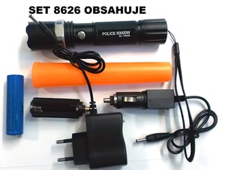 LED svítilna 3W, ZOOM, dobijeci + nástavec - svitilna_policie_led_dobijeci_zoom_08626 (9) - kopie