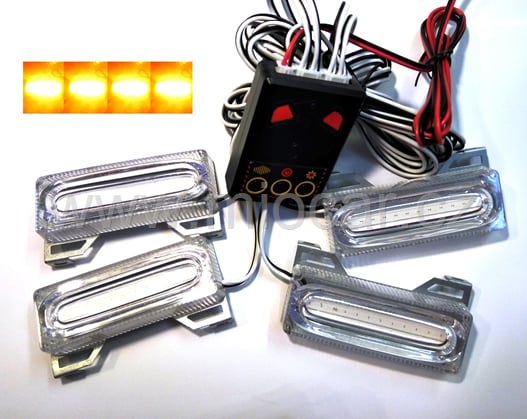 Stroboskopy do masky COB LED oranžové