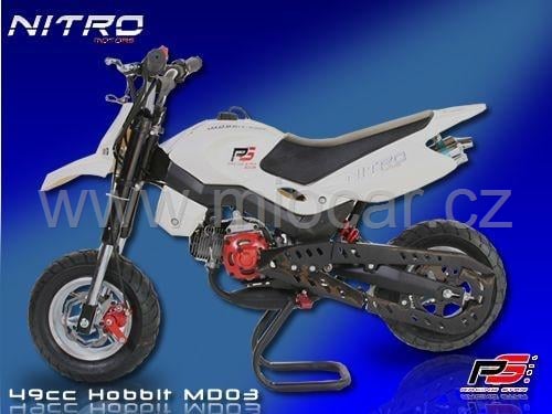 Minibike motard Hobbit Nitro bílá