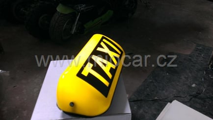 Taxi maják na střechu magnetický 12V, velký LED podsvícení - Taxi maják LED diodový magnetický (5)
