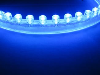 LED pásek  / Strip čelní - FLEXIBILE 24cm modrý - led strip , lediodový pásek modrá  barva.JPG