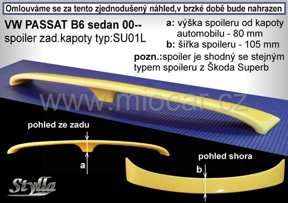 VW Passat B5 3BG sedan křídlo III