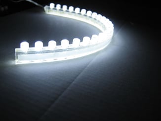 LED pásek / Strip čelní - FLEXIBILE 48cm bílý - led strip , lediodový pásek bílá barva.REAL FOTO 24CM dlouhého pásku