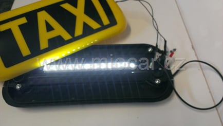 Taxi maják na střechu magnetický 12V, velký LED podsvícení - Taxi maják LED diodový magnetický (3)