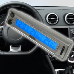 Teploměr vnitřní / vnější s hodinami - -