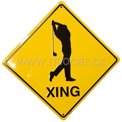 Cedule Golf player - prolisovaná