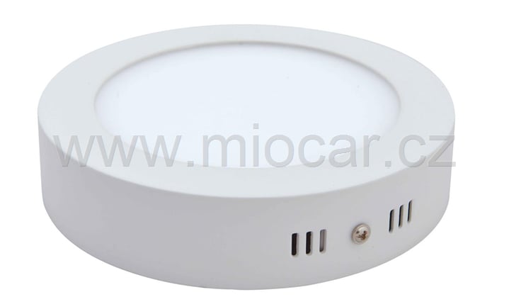 Stropní LED panel 12W, kulatý, teplá bílá