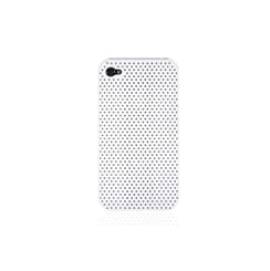 Zadní kryt iPhone 4 / 4GS děrovaný bílý - Obal je vyrobený z tvrzeného silikonu,děrovaný design. Pro iPhone 4 G.