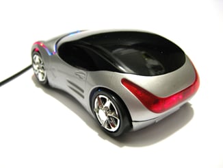 Myš auto k PC optická USB tuning svítící stříbrná - ergonomický tvar padne skvěle do ruky