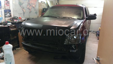 Polep vozů, motorek instalace 3D folií - 4Dfolie  černý carbon (9)