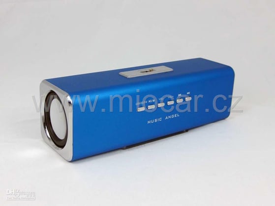 Music Angel MP3 přehrávač 4 in 1 USB - flasch, SD, FM,  Speaker modrý