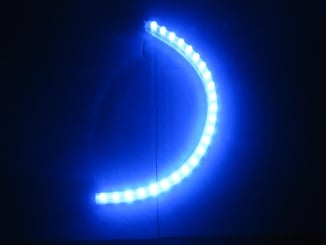 LED pásek  / Strip čelní - FLEXIBILE 24cm modrý - led strip , lediodový pásek modrá  barva (2).JPG