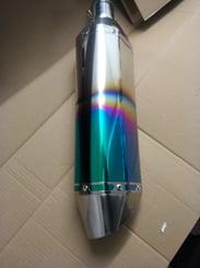 Výfuk na moto AK 460 pálený design  - Výfuk na moto AK 460 pálený design  (8)