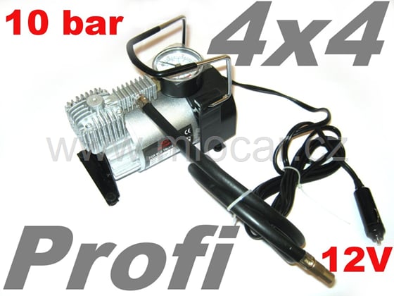 Kompresor 4x4 BIG 10 bar na 12V celokovový profi 