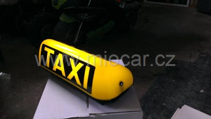 Taxi maják na střechu magnetický 12V, velký LED podsvícení - Taxi maják LED diodový magnetický (9)