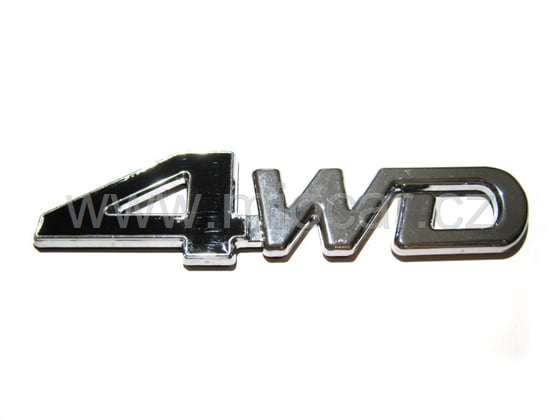 4WD samolepící znak plastik černý
