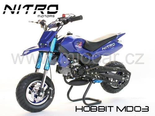 Minibike motard Hobbit Nitro Modrá